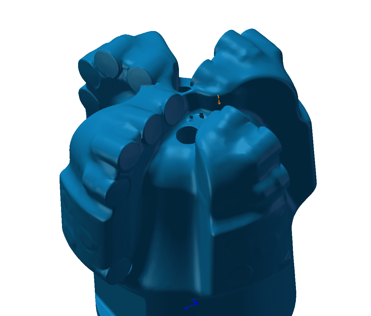Structural modeling and finite element analysis of FS PDC Four-Wing Arc-Angle Drill Bit

